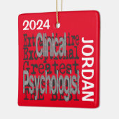 Klinische psycholoog Extraordinaire CUSTOM Keramisch Ornament (Links)