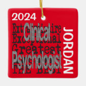Klinische psycholoog Extraordinaire CUSTOM Keramisch Ornament (Voorkant)