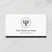 Klinische psycholoog - Psi-symbool voor psychologi Visitekaartje (Achterkant)