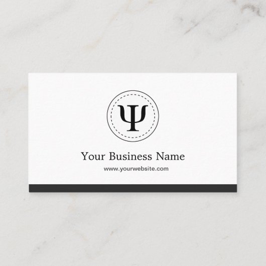 Klinische psycholoog - Psi-symbool voor psychologi Visitekaartje (Achterkant)