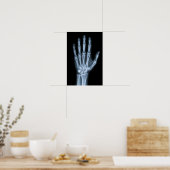 Klinische Röntgenfoto van een hand Poster (Keuken)