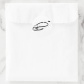 Klinische stethoscoop ronde sticker (Tas)