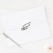 Klinische stethoscoop ronde sticker (Envelop)