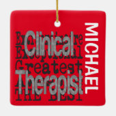 Klinische Therapie Extraordinaire CUSTOM Keramisch Ornament (Achterkant)