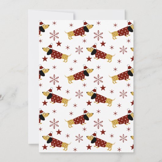 Klink allemaal de dashond weg feestdagenkaart (Voorkant)