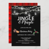 Klink en dans kerstfeest kaart (Voorkant / Achterkant)