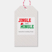 Klink en meng Kerst Huwelijksfeest Cadeaulabel (Voorkant)