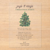 Klink en meng kerstfeest acryl uitnodigingen (Voorkant)