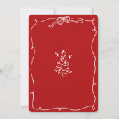 Klink en meng rood handgetekende Doodles Kerstmis Kaart (Achterkant)