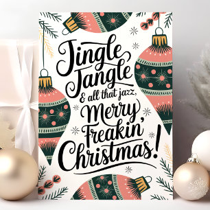 Klink Klank Prettig Verdomde Kerstmis Feestdagen Kaart