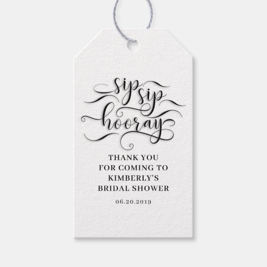 Klink Klink Hoera Bruiloftsborrel Cadeaulabel (Voorkant)
