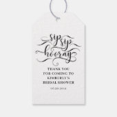 Klink Klink Hoera Bruiloftsborrel Cadeaulabel (Achterkant)
