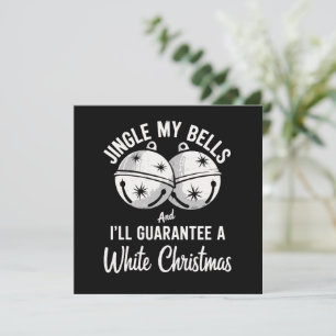 Klink mijn belletjes en ik garandeer een witte ker feestdagenkaart