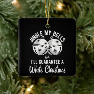 Klink mijn belletjes en ik garandeer een witte Ker Keramisch Ornament