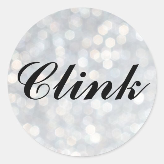 Klink naar Silver Champagne Bubbles Sticker (Voorkant)