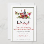 Klinken en ontmoeten kerstcocktailparty kaart (Voorkant)