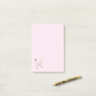 Klinkende champagneglazen post-it® notes