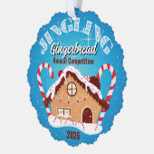 Klinkende Kerststol Feest Herinneringsornament Ornament Kaart (Links)