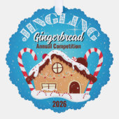 Klinkende Kerststol Feest Herinneringsornament Ornament Kaart (Voorkant)