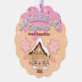 Klinkende Kerststol Feest Herinneringsornament Ornament Kaart (Links)