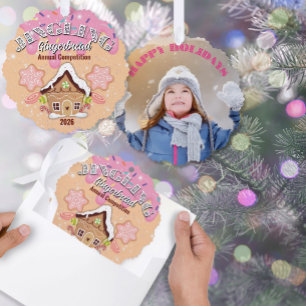 Klinkende Kerststol Feest Herinneringsornament Ornament Kaart