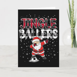 Klinkende klanken Kerstman Voetbal Geruite Kaart