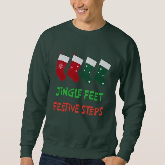 Klinkende Voeten Kerst Soks Kerstmis Design Trui (Voorkant)