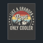 Klinkt als een opa, alleen cooler Retro Briefkaart<br><div class="desc">Klinkt als een opa,  alleen cooler vaderschap Retro Vintage Grappig Crew Grafisch ontwerp Cadeau Standaard ansichtkaart Klassieke Collectie.</div>