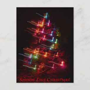 Klinkt als Kerstmis (boom en notities) Feestdagenkaart