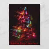 Klinkt als Kerstmis (boom en notities) Feestdagenkaart (Voorkant)