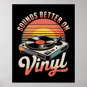Klinkt beter op vinyl poster
