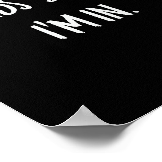 Klinkt eng Ik ben in Fun Halloween Lover Herfst Cr Poster (Hoek)