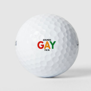 Klinkt Gay Ik ben in Funny Pride Month Pride Flag Golfballen