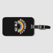 Klinkt gay Ik ben in Grappige LGBTQ Pride Rainbow Bagagelabel (Voorkant (horizontaal))