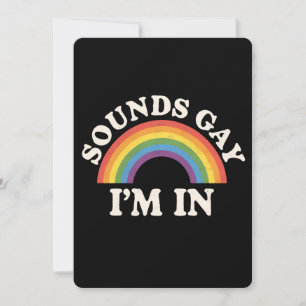 Klinkt gay Ik ben in Grappige LGBTQ Pride Rainbow Kaart