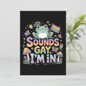 Klinkt gay Ik ben in kikkerontwerp Kaart (Staand voorkant)