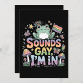 Klinkt gay Ik ben in kikkerontwerp Kaart (Voorkant / Achterkant)