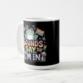 Klinkt gay Ik ben in kikkerontwerp Koffiemok (Voorkant links)