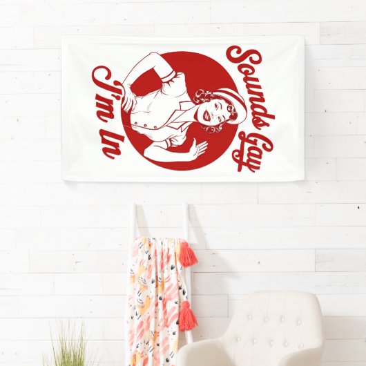 Klinkt gay ik ben in  lesbisch cowgirl howdy spandoek (Insitu)