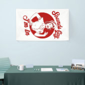 Klinkt gay ik ben in lesbisch cowgirl howdy spandoek (Beurs)