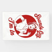 Klinkt gay ik ben in lesbisch cowgirl howdy spandoek (Horizontaal)