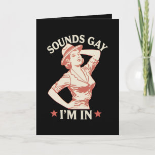 Klinkt gay Ik ben in lesbische Cowgirl Howdy LGBTQ Kaart