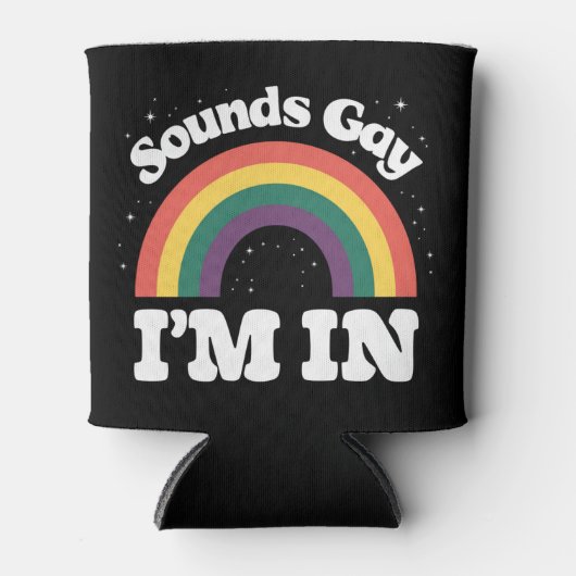 Klinkt gay Ik ben in LGBTQ Pride Maand Blikjeskoeler (Voorkant)