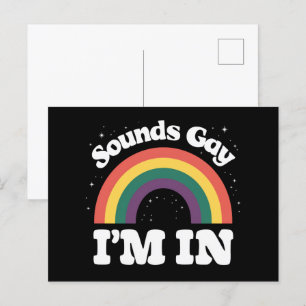 Klinkt gay Ik ben in LGBTQ Pride Maand Briefkaart
