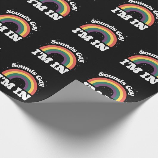 Klinkt gay Ik ben in LGBTQ Pride Maand Cadeaupapier (Hoek)