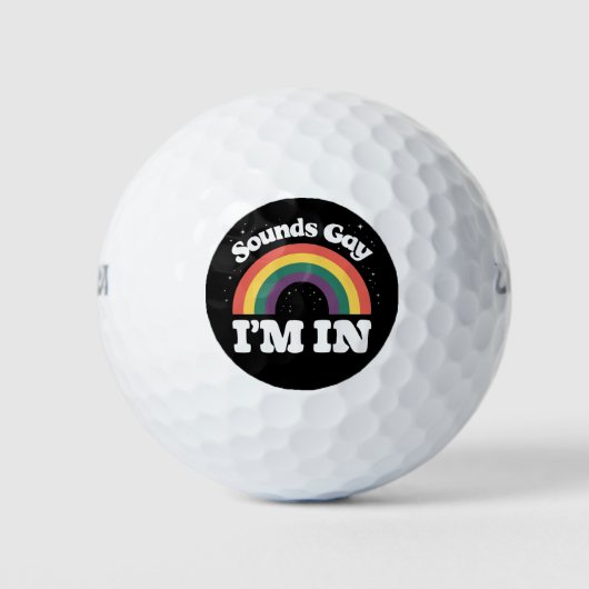 Klinkt gay Ik ben in LGBTQ Pride Maand Golfballen (Voorkant)