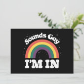 Klinkt gay Ik ben in LGBTQ Pride Maand Kaart (Staand voorkant)