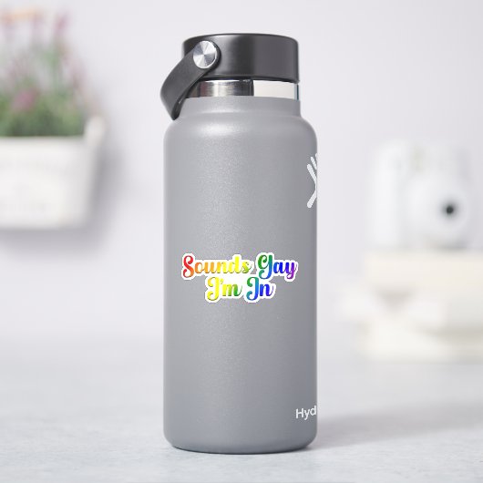 Klinkt gay ik ben in - LGBTQ Pride Sticker (HydroFlask)