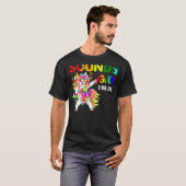 Klinkt gay Ik ben in Pride Dabbing Eenhoorn Rainbo T-shirt (Voorkant volledig)