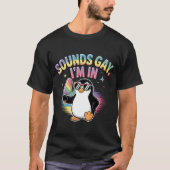 Klinkt gay Ik ben in Pride Maand Design - Penguin T-shirt (Voorkant)